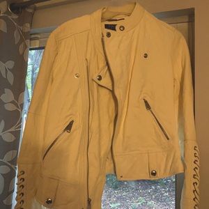 Ralph Lauren Leather cream Jacket